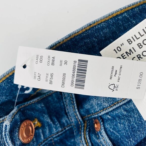 J.Crew 10" Demi-Boot Crop Jean In Stone Street Wash Size 30 - Picture 13 of 13